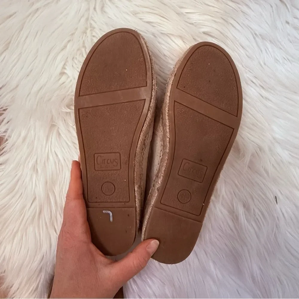 Sam Edelman Circus Canvas Slip-On Espadrilles in Light Beige - Size 8.5